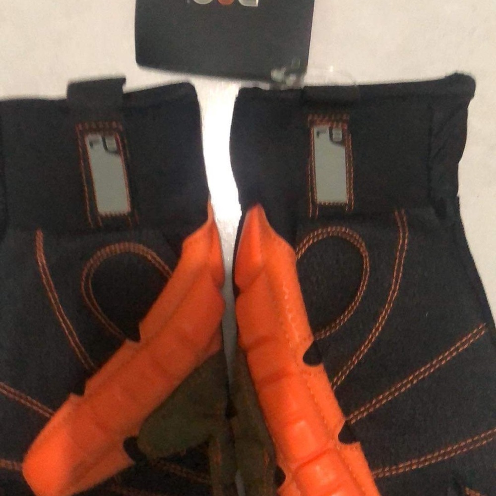 CRUDE D30 Work Gloves Black Orange Impact Protect Construction Sz Large - Picture 5 of 10